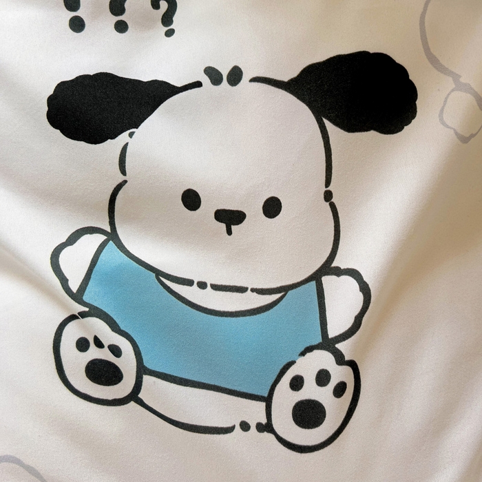 91家纺网 家纺一手货源 找家纺 海岛哥哥 2025新款云朵水洗棉学生床宿舍上下铺三件套 俏皮小狗