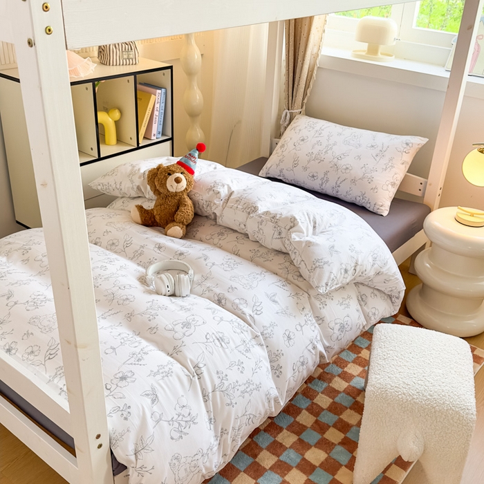 91家纺网 家纺一手货源 找家纺 海岛哥哥 2025新款云朵水洗棉学生床宿舍上下铺三件套 晚风告白