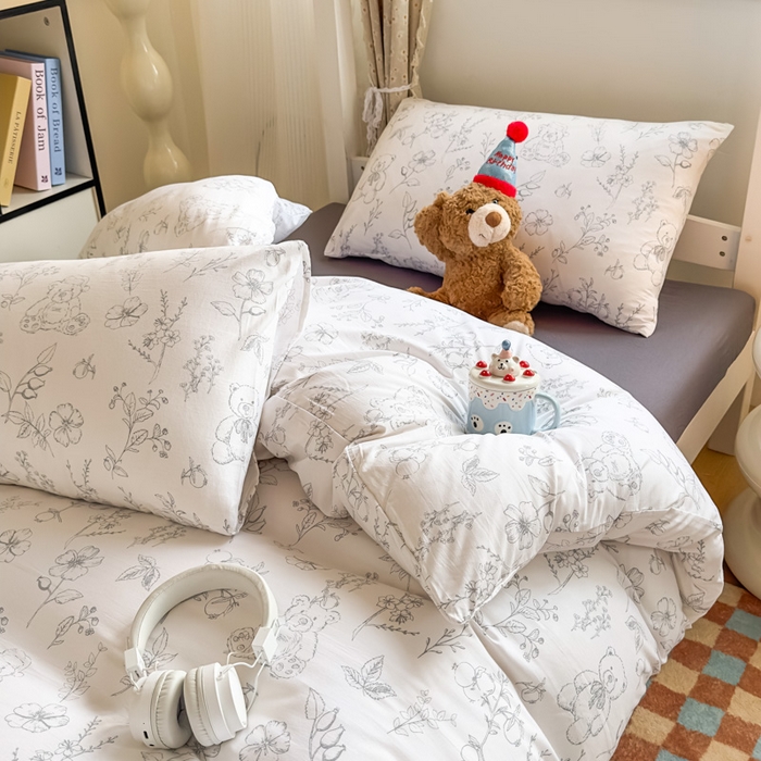 91家纺网 家纺一手货源 找家纺 海岛哥哥 2025新款云朵水洗棉学生床宿舍上下铺三件套 晚风告白