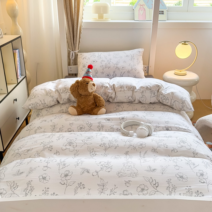 91家纺网 家纺一手货源 找家纺 海岛哥哥 2025新款云朵水洗棉学生床宿舍上下铺三件套 晚风告白