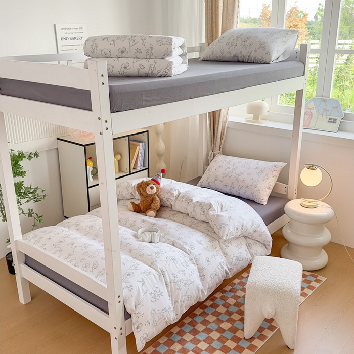 海岛哥哥 2025新款云朵水洗棉学生床宿舍上下铺三件套 晚风告白