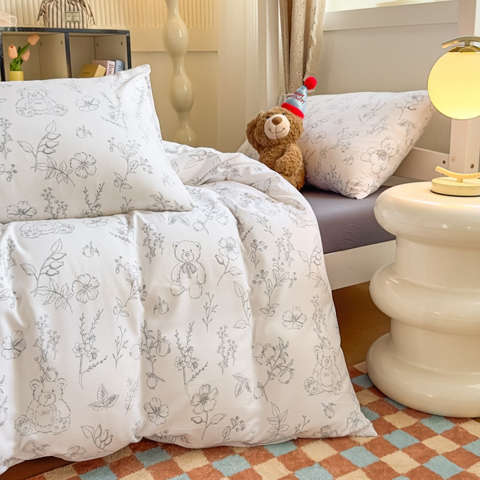 91家纺网 家纺一手货源 找家纺 海岛哥哥 2025新款云朵水洗棉学生床宿舍上下铺三件套 晚风告白