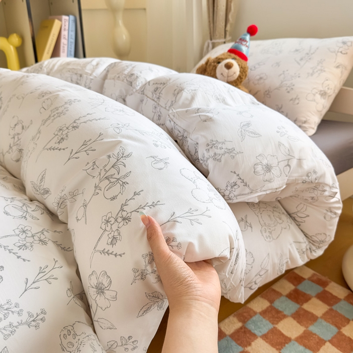 91家纺网 家纺一手货源 找家纺 海岛哥哥 2025新款云朵水洗棉学生床宿舍上下铺三件套 晚风告白