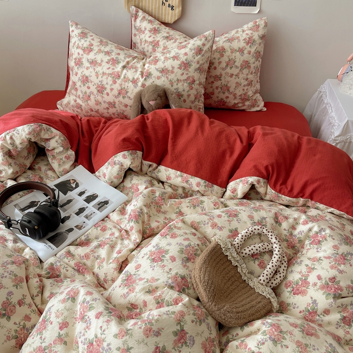 91家纺网 家纺一手货源 找家纺 初念 2025新款1云感双层纱印花四件套（含买家秀） 星眠云野