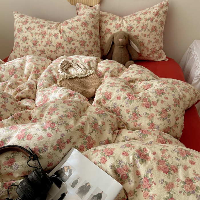 91家纺网 家纺一手货源 找家纺 初念 2025新款1云感双层纱印花四件套（含买家秀） 星眠云野