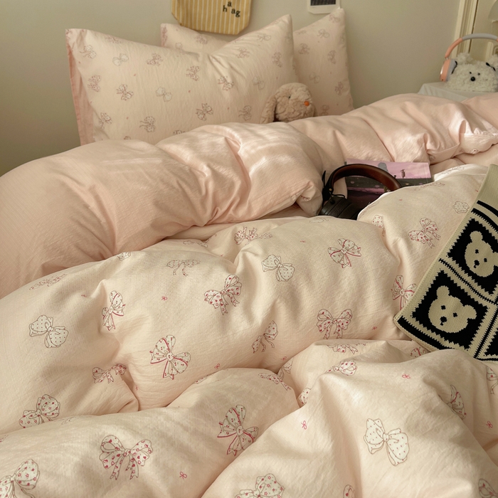 91家纺网 家纺一手货源 找家纺 初念 2025新款1云感双层纱印花四件套（含买家秀） 心愿