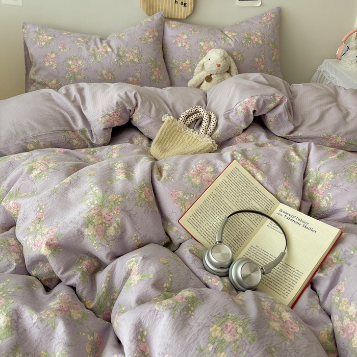 初念 2025新款1云感双层纱印花四件套（含买家秀） 凝夜