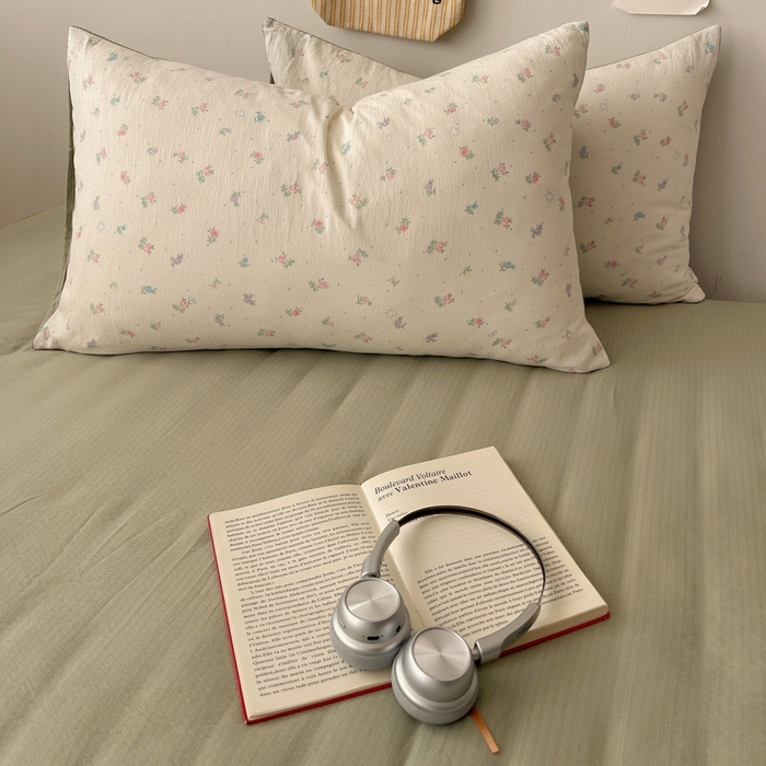 91家纺网 家纺一手货源 找家纺 初念 2025新款1云感双层纱印花四件套（含买家秀） 初恋