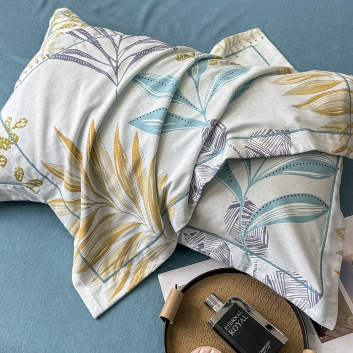 91家纺网 家纺一手货源 找家纺 （总）昊翔 2025下半年新款全棉纯棉加厚磨毛四件套 绿野仙踪-蓝