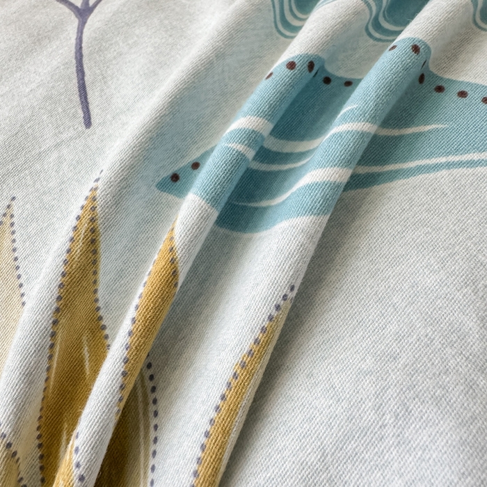 91家纺网 家纺一手货源 找家纺 （总）昊翔 2025下半年新款全棉纯棉加厚磨毛四件套 绿野仙踪-蓝