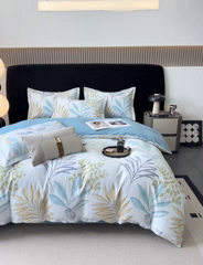 91家纺网 家纺一手货源 找家纺 （总）昊翔 2025下半年新款全棉纯棉加厚磨毛四件套 绿野仙踪-蓝