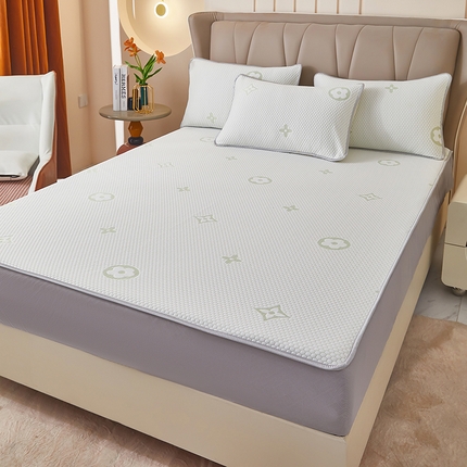 91家纺网 家纺一手货源 找家纺 （总）凤杰  2025新款冰豆豆凉豆豆凉席床笠款盖盖毯夏被四件套,卡皮巴拉-咖,四叶草-薄荷绿,四叶草-高级灰,四叶草-天空蓝,四叶草-樱花粉