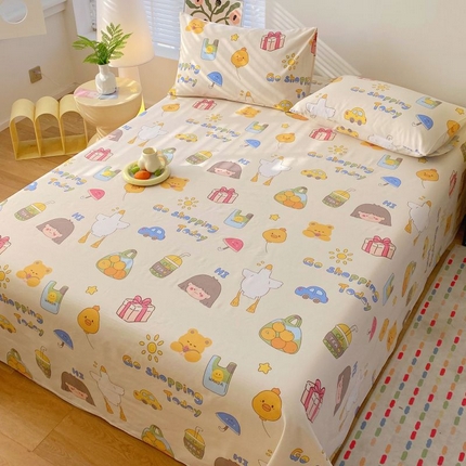 91家纺网 家纺一手货源 找家纺 （总）女子家纺 2025新款三枚缎老粗布床单三件套