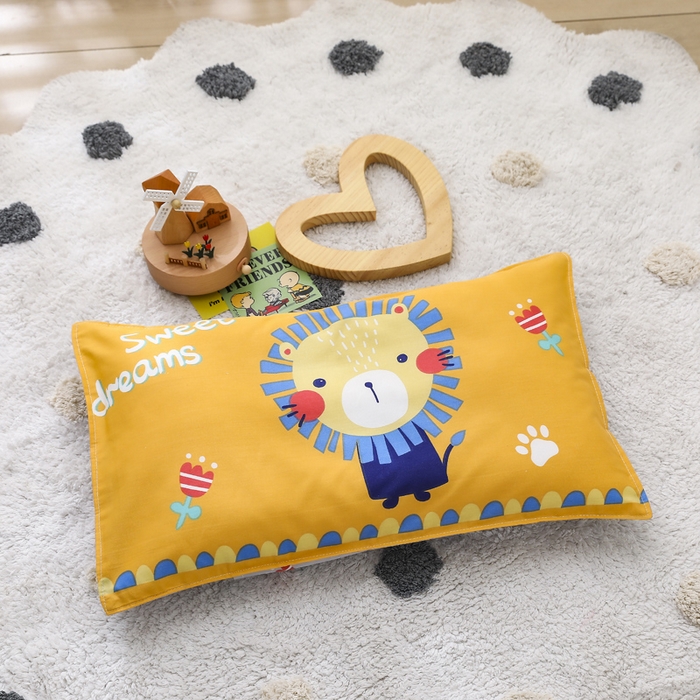 91家纺网 家纺一手货源 找家纺 2025新品全棉大版幼儿园三件套儿童被褥六件套宝宝午睡入园婴儿床床上用品 甜心狮子