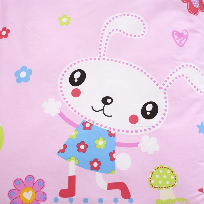 91家纺网 家纺一手货源 找家纺 2025新品全棉大版幼儿园三件套儿童被褥六件套宝宝午睡入园婴儿床床上用品 兔宝宝