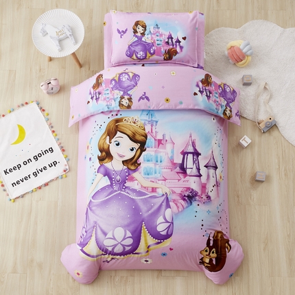 91家纺网 家纺一手货源 找家纺 总新款 2025新品全棉大版幼儿园三件套儿童被褥六件套宝宝午睡入园婴儿床床上用品