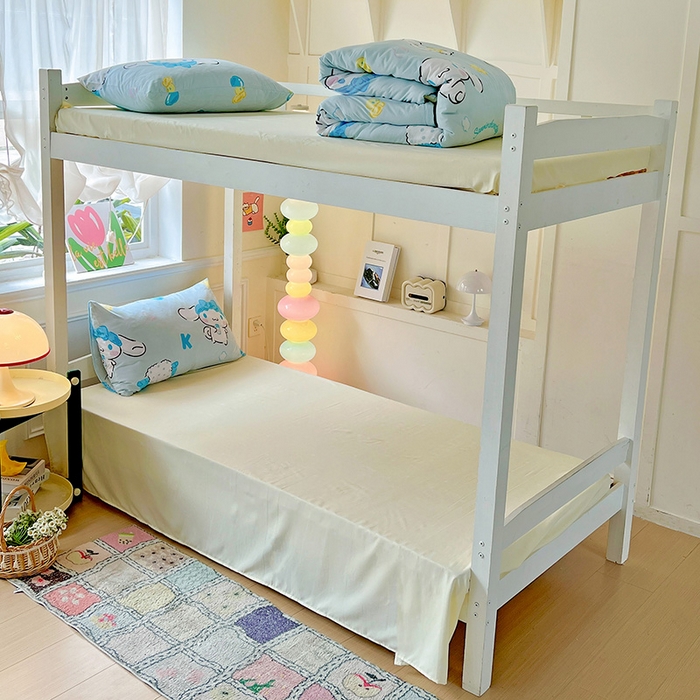 91家纺网 家纺一手货源 找家纺 海岛哥哥 2025新款A类云朵水洗棉三丽鸥正版授权四件套-学生床 三丽鸥-泡泡玉桂狗