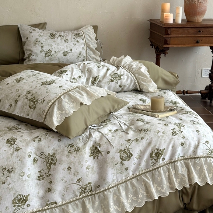 91家纺网 家纺一手货源 找家纺 （总）佳汐蓝家纺 2025新款亲肤舒适100支全棉纯棉贡缎数码印花四件套