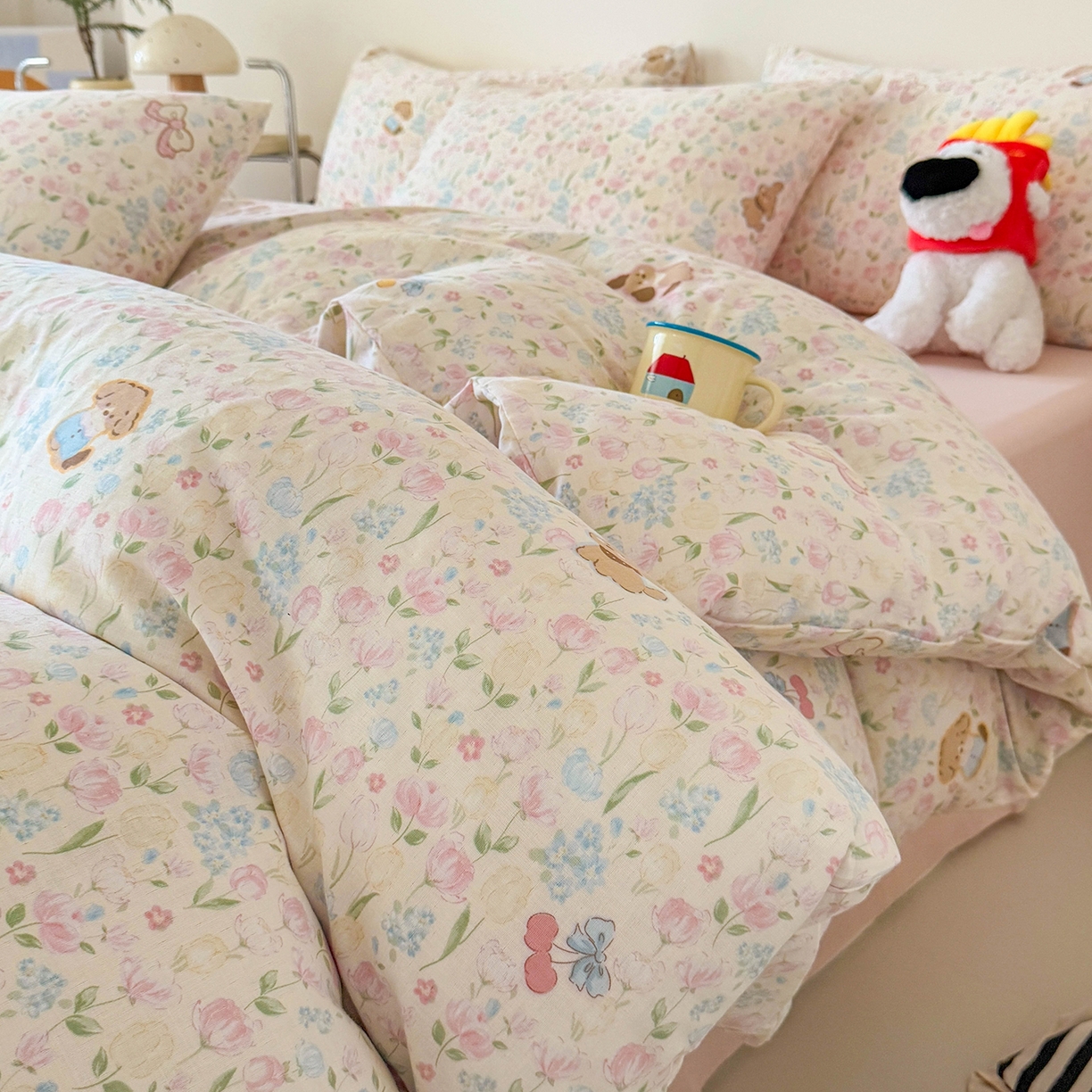 91家纺网 家纺一手货源 找家纺 （总）麦伦家居 2025新款A类全棉纯棉有氧双层纱人字纹提花四件套