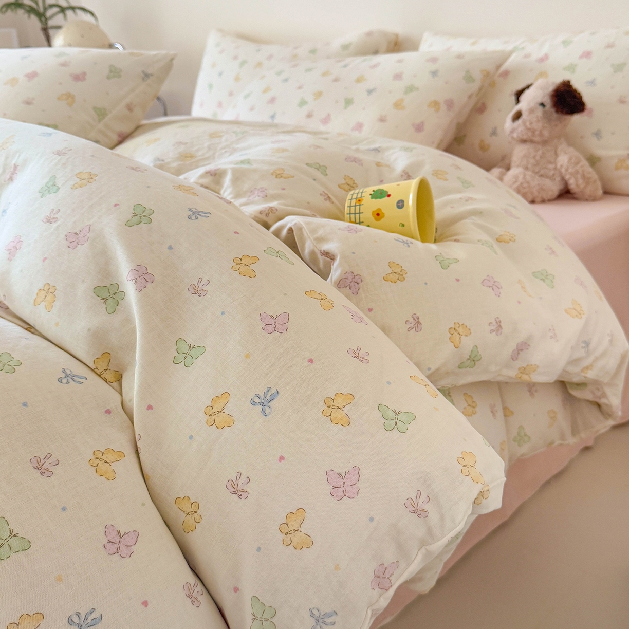 91家纺网 家纺一手货源 找家纺 （总）麦伦家居 2025新款A类全棉纯棉有氧双层纱人字纹提花四件套