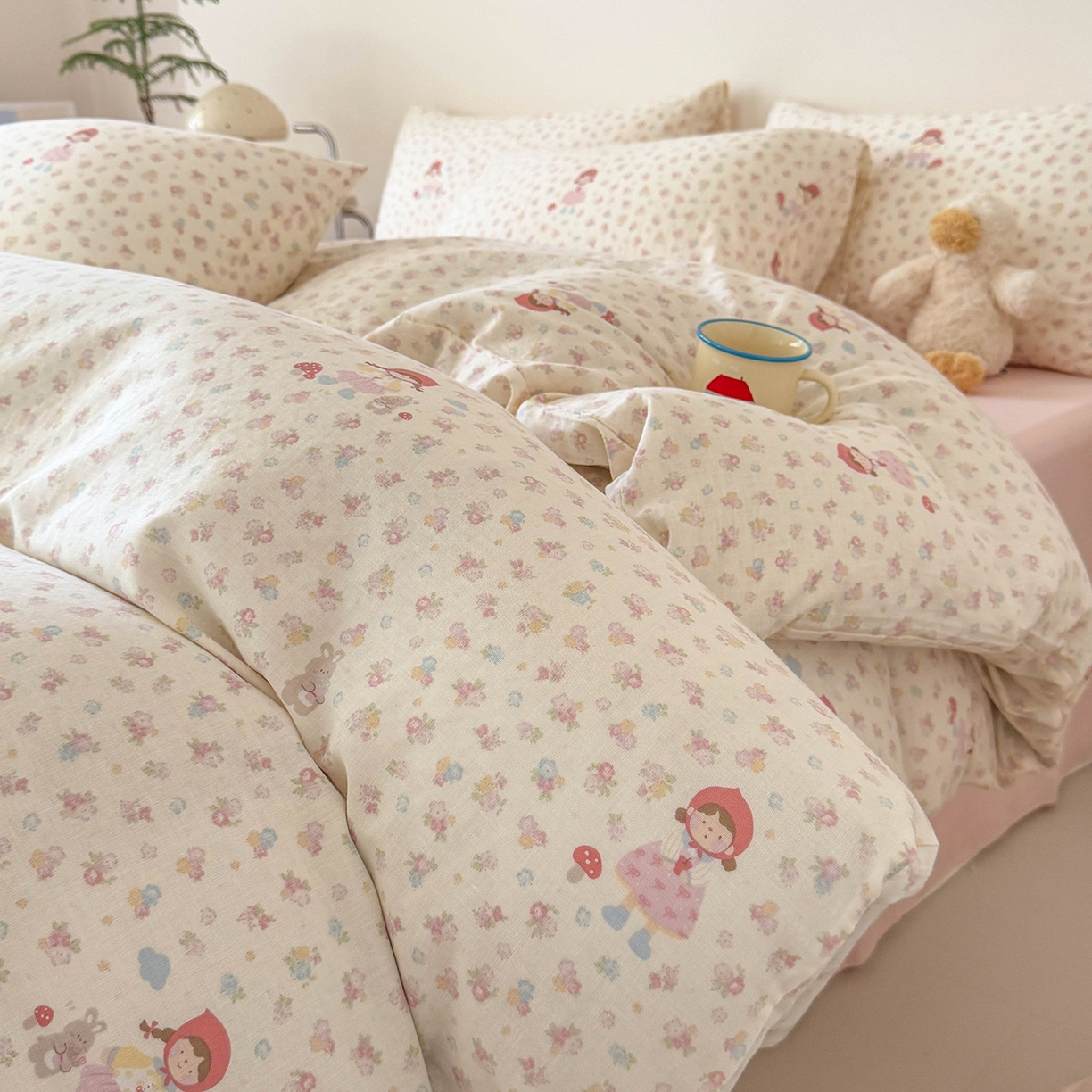 91家纺网 家纺一手货源 找家纺 （总）麦伦家居 2025新款A类全棉纯棉有氧双层纱人字纹提花四件套