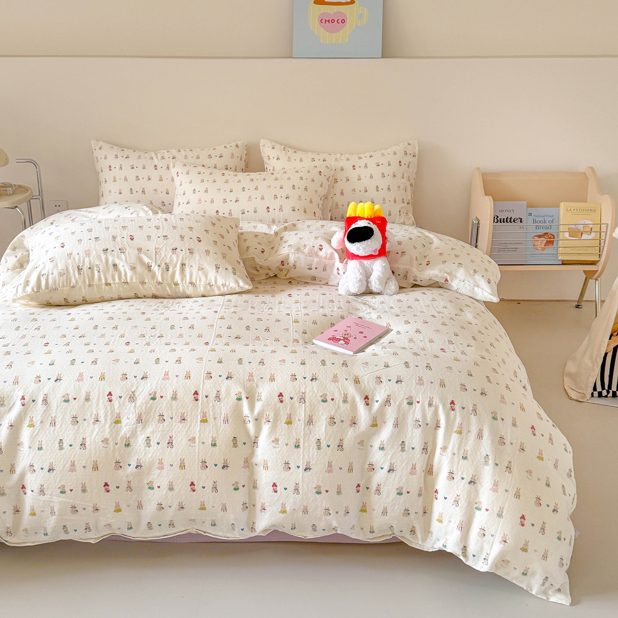 91家纺网 家纺一手货源 找家纺 （总）麦伦家居 2025新款A类全棉纯棉有氧双层纱人字纹提花四件套