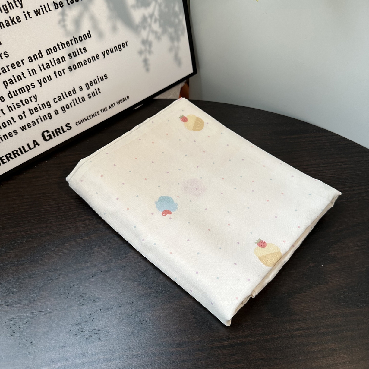 91家纺网 家纺一手货源 找家纺 麦伦家居 2025新款A类全棉纯棉有氧双层纱人字纹提花四件套 冰激凌