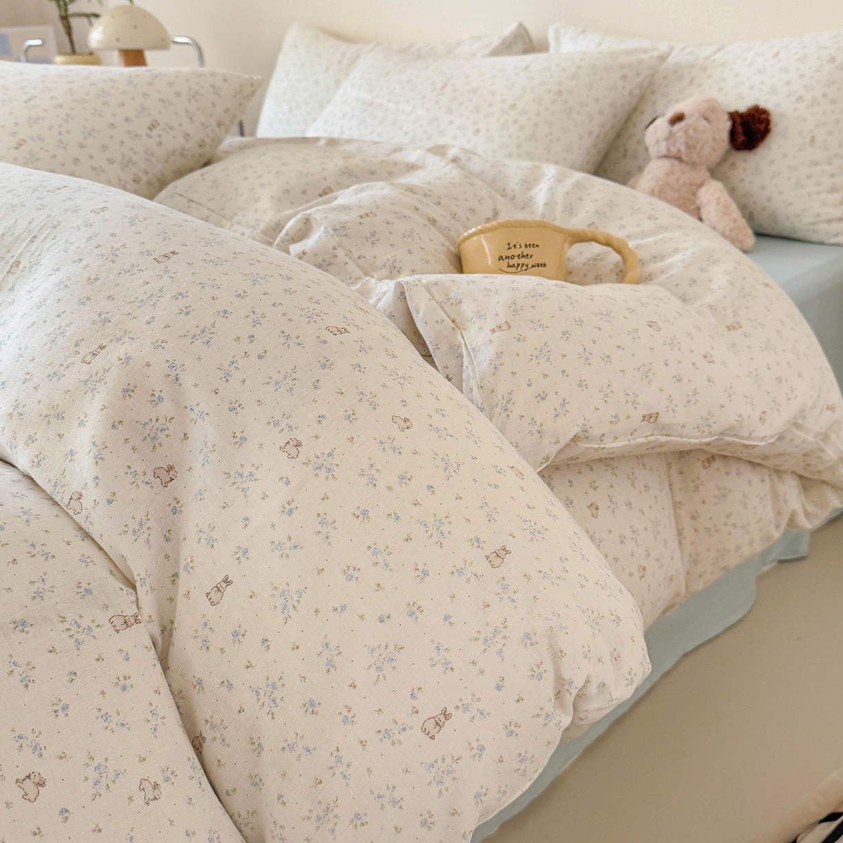 91家纺网 家纺一手货源 找家纺 （总）麦伦家居 2025新款A类全棉纯棉有氧双层纱人字纹提花四件套