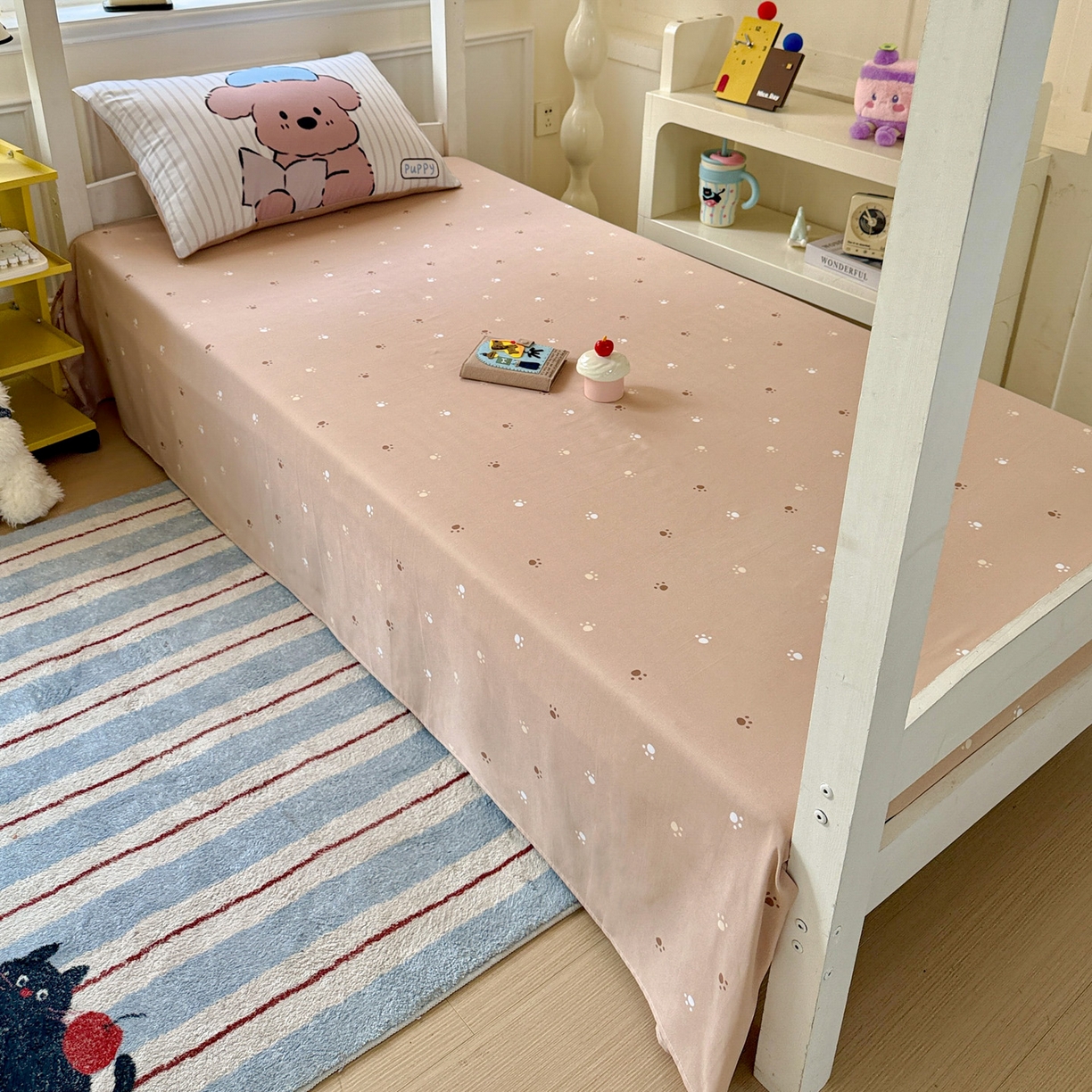 91家纺网 家纺一手货源 找家纺 （总）海岛哥哥 2025新款软柔棉105g大版双面印花宿舍学生三件套上下铺三件套（提供买家秀）