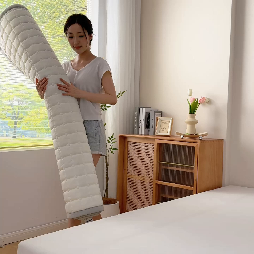 91家纺网 家纺一手货源 找家纺 （总）奇丝雅 2025新款A类牛奶绒夹棉印花床褥床垫家用软垫床护垫-大床款