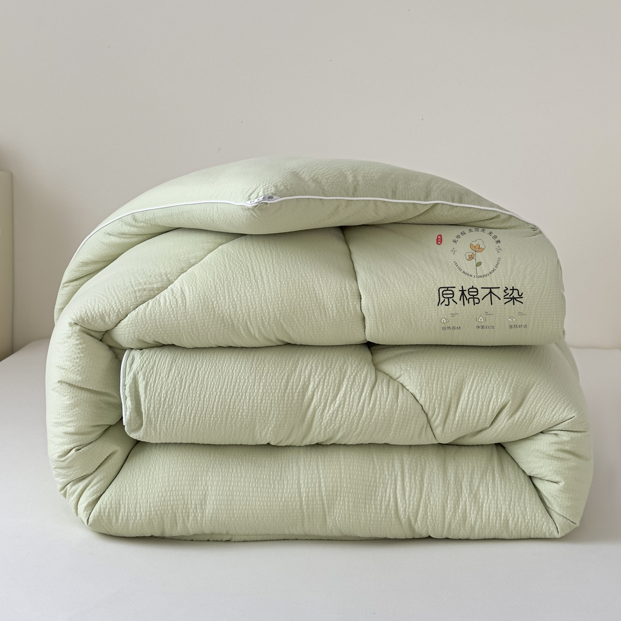 91家纺网 家纺一手货源 找家纺 尊妙被业 2025新品冬被被子被芯春秋被子母被直播批发夏被 -绿