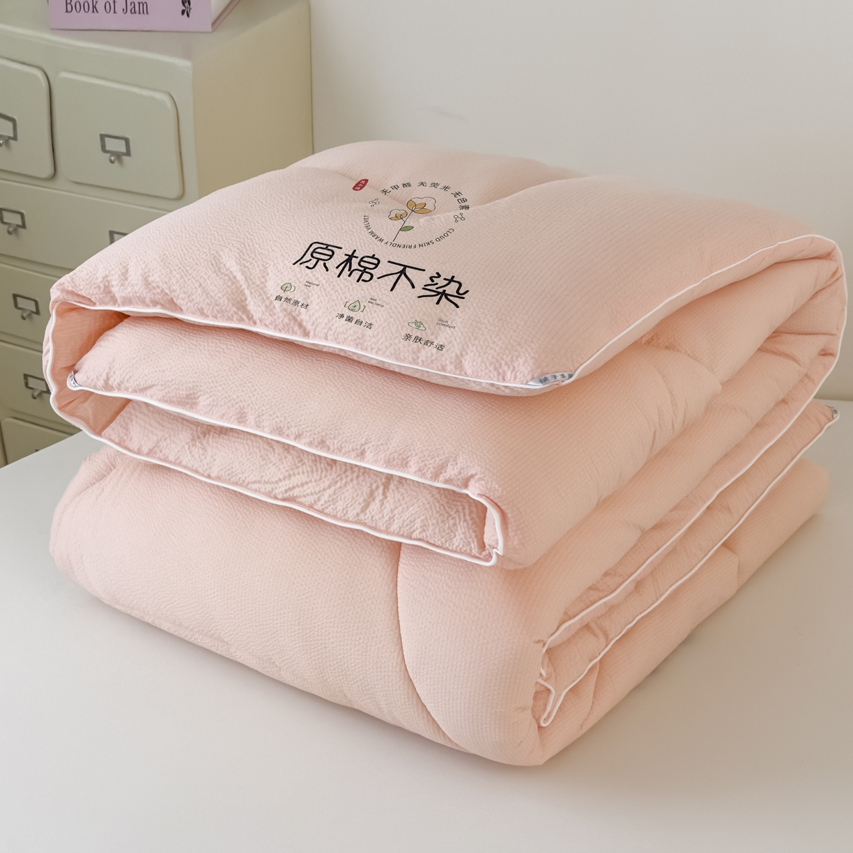 91家纺网 家纺一手货源 找家纺 尊妙被业 2025新品冬被被子被芯春秋被子母被直播批发夏被 -粉
