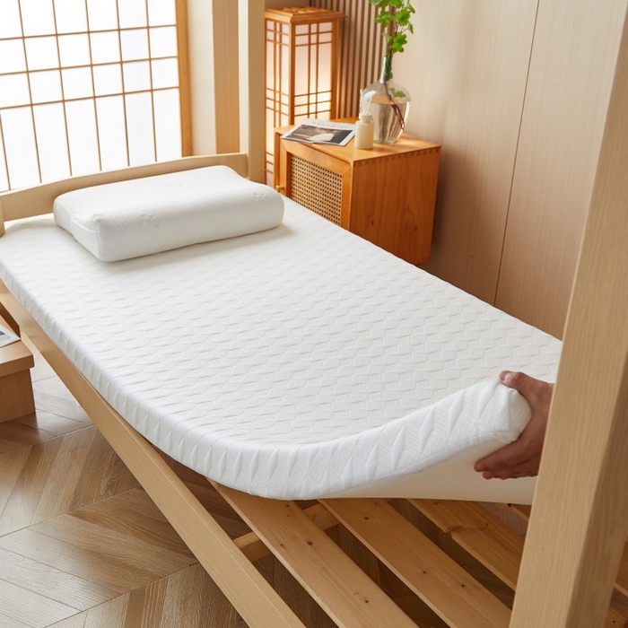 91家纺网 家纺一手货源 找家纺 薇梦蚊帐 2025新款可拆洗针织棉海绵床垫 菱镜-白