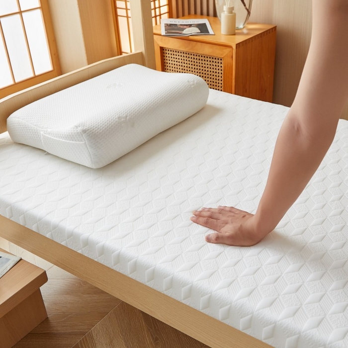 91家纺网 家纺一手货源 找家纺 薇梦蚊帐 2025新款可拆洗针织棉海绵床垫 菱镜-白