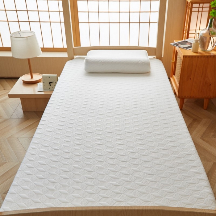 91家纺网 家纺一手货源 找家纺 薇梦蚊帐 2025新款可拆洗针织棉海绵床垫 菱镜-白