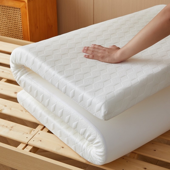 91家纺网 家纺一手货源 找家纺 薇梦蚊帐 2025新款可拆洗针织棉海绵床垫 菱镜-白