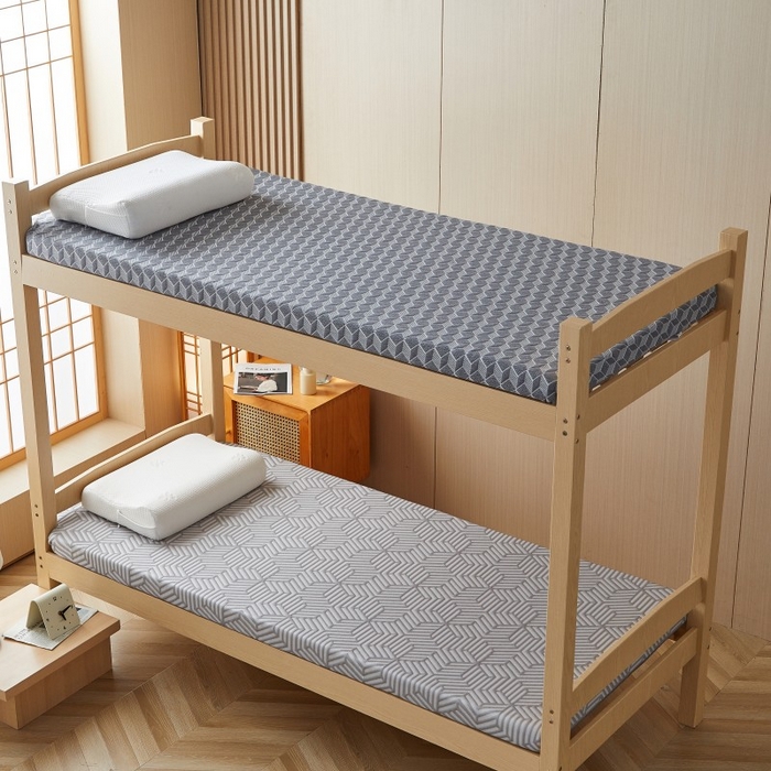 薇梦蚊帐 2025新款可拆洗针织棉海绵床垫 菱镜-灰