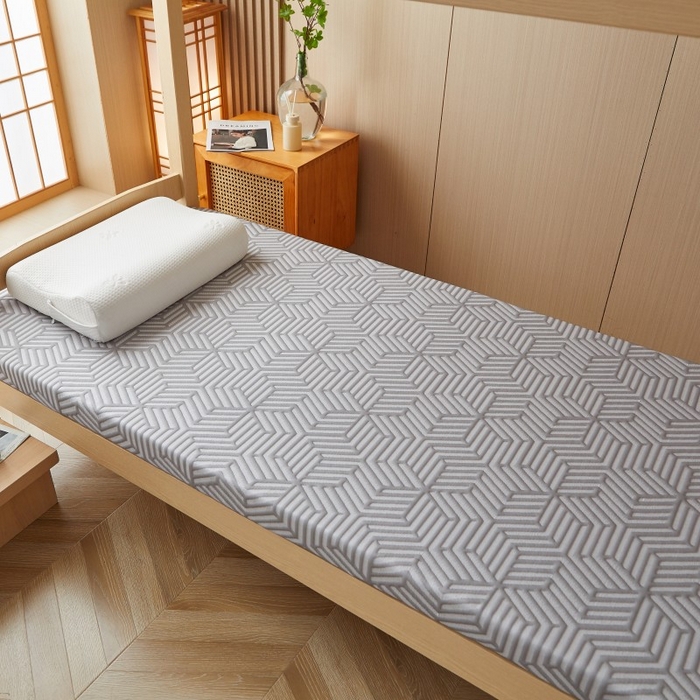 91家纺网 家纺一手货源 找家纺 薇梦蚊帐 2025新款可拆洗针织棉海绵床垫 菱镜-灰