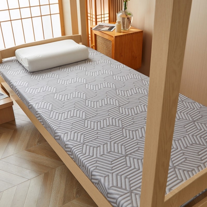 91家纺网 家纺一手货源 找家纺 薇梦蚊帐 2025新款可拆洗针织棉海绵床垫 菱镜-灰