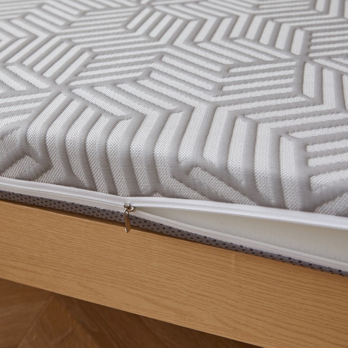 91家纺网 家纺一手货源 找家纺 薇梦蚊帐 2025新款可拆洗针织棉海绵床垫 菱镜-灰