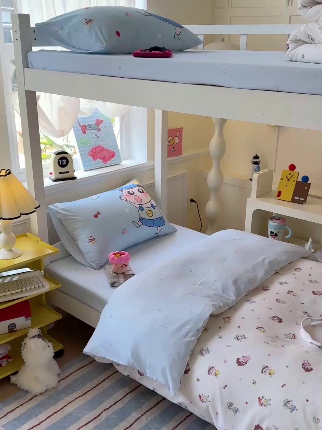 91家纺网 家纺一手货源 找家纺 海岛哥哥 2025新款软柔棉105g大版双面印花宿舍学生三件套上下铺三件套 小新的好友