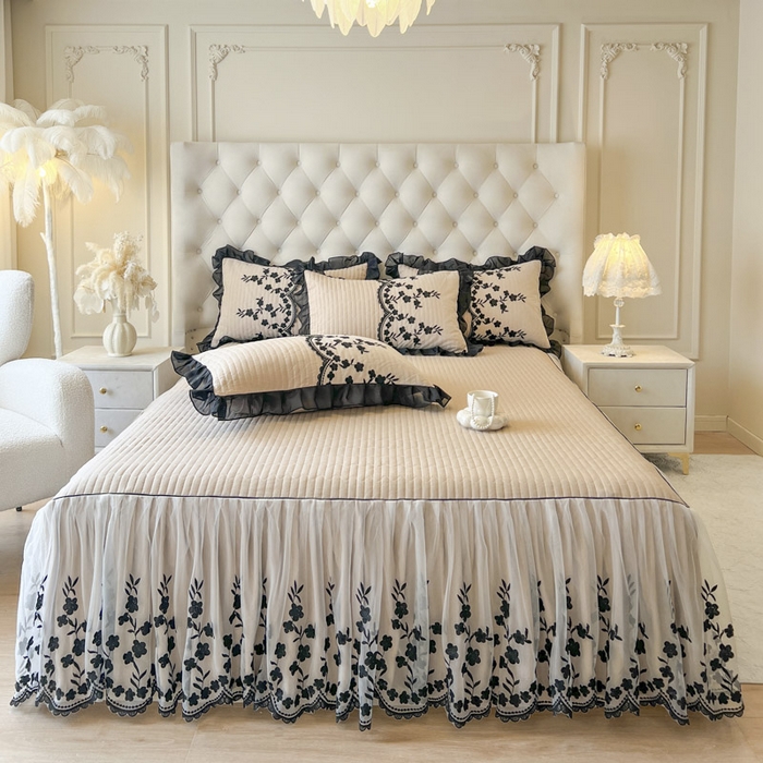 恋尚 2025春夏新款香云纱床裙单床裙床裙单件-赫本妮娅 赫本妮娅-米驼