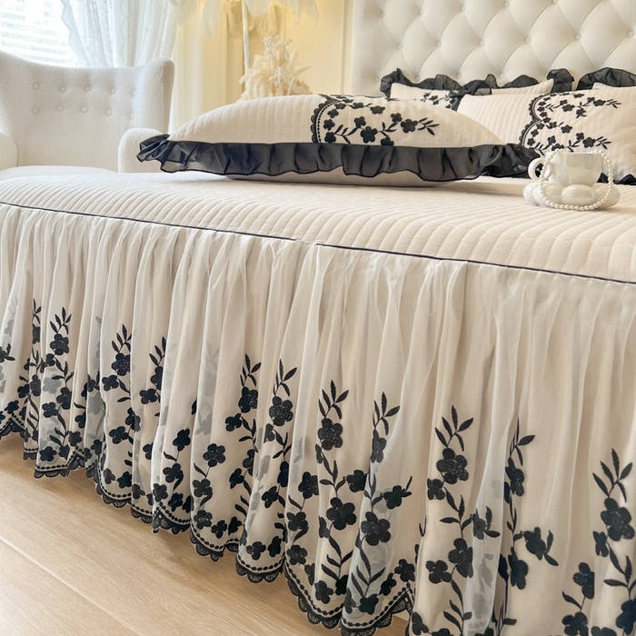 91家纺网 家纺一手货源 找家纺 恋尚 2025春夏新款香云纱床裙单床裙床裙单件-赫本妮娅 赫本妮娅-奶咖