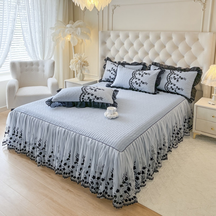 91家纺网 家纺一手货源 找家纺 恋尚 2025春夏新款香云纱床裙单床裙床裙单件-赫本妮娅 赫本妮娅-天空蓝