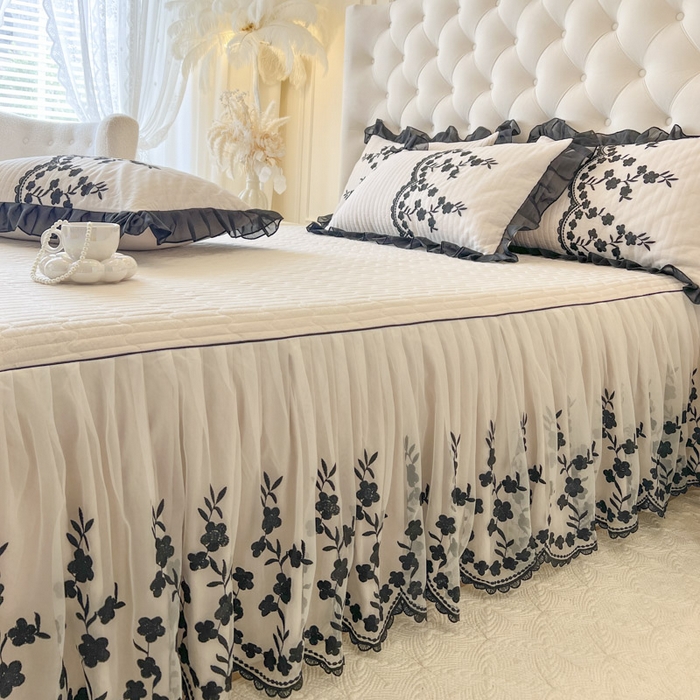 91家纺网 家纺一手货源 找家纺 恋尚 2025新款香云纱床裙四件套-赫本妮娅 赫本妮娅-奶咖