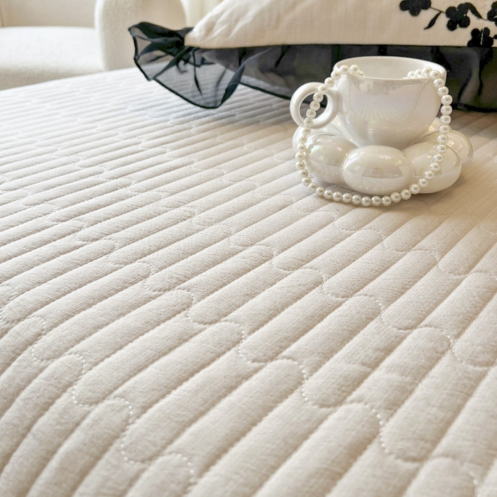 91家纺网 家纺一手货源 找家纺 恋尚 2025新款香云纱床裙四件套-赫本妮娅 赫本妮娅-奶咖