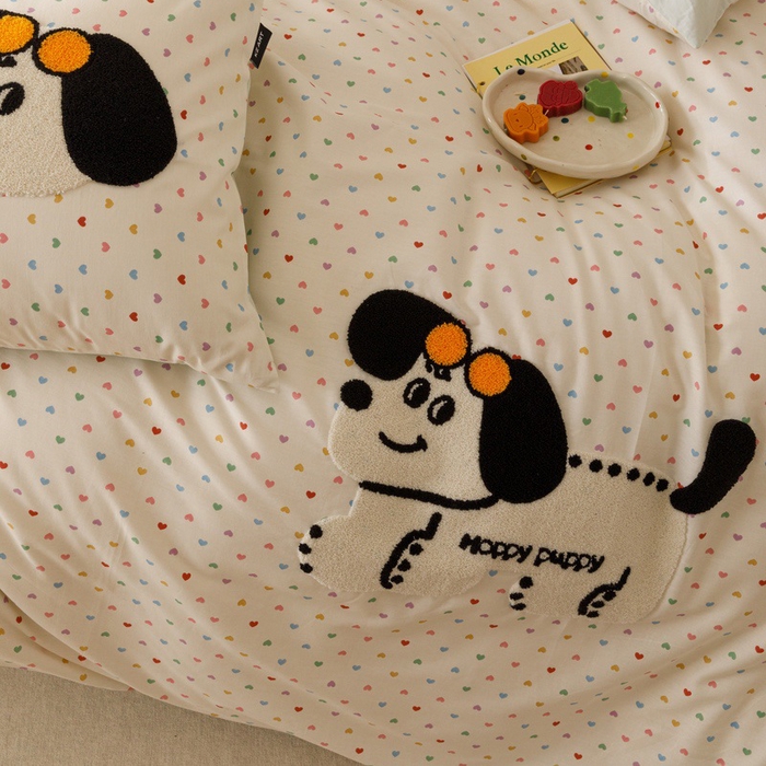 91家纺网 家纺一手货源 找家纺 卡姿家纺 2025秋冬治愈系卡通萌趣系列第一季 小狗曲奇