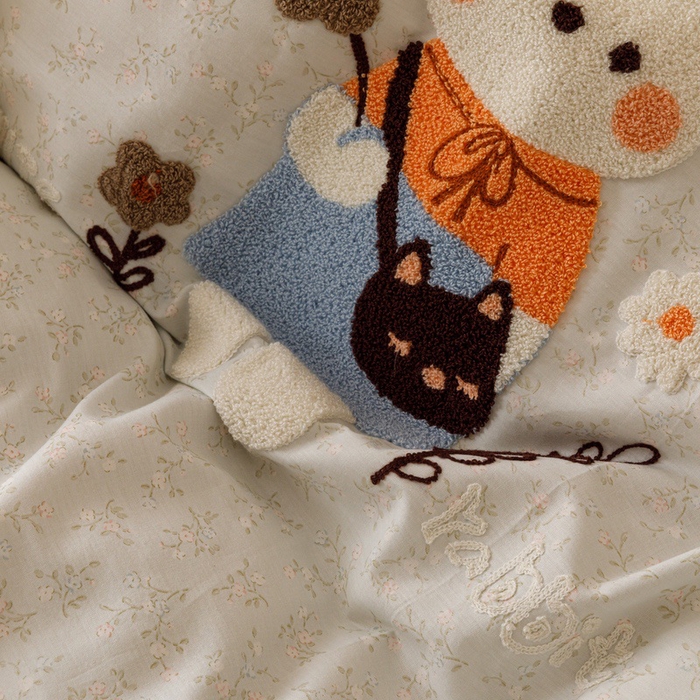 91家纺网 家纺一手货源 找家纺 卡姿家纺 2025秋冬治愈系卡通萌趣系列第一季 小兔妞妞