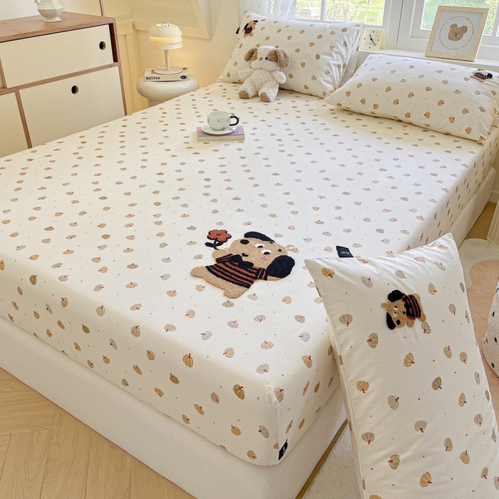 91家纺网 家纺一手货源 找家纺 （总）卡姿家纺 2025秋冬ins小清新印花 — 床笠三件套