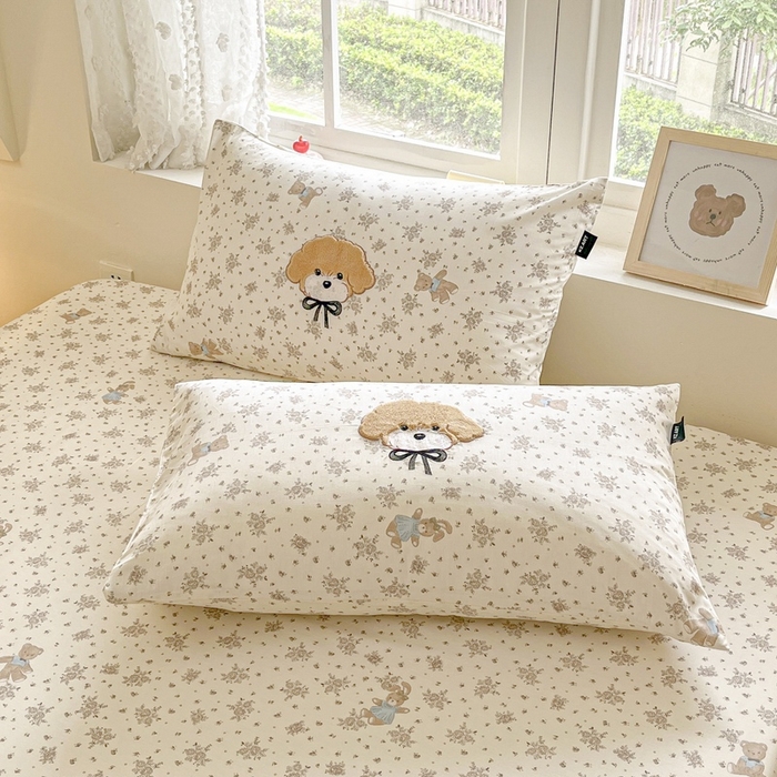 91家纺网 家纺一手货源 找家纺 （总）卡姿家纺 2025秋冬ins小清新印花 — 床笠三件套